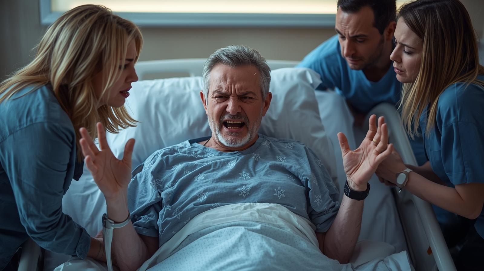 Der wütende Patient und seine Angehörigen